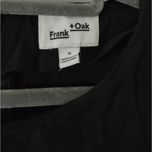 Frank + Oak Black Dress Womens Medium Long Sleeve Pockets Viscose - Picture 6 of 6